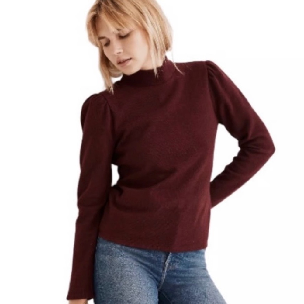 Madewell Rich Maroon Turtleneck Sweater Never Worn —Size Small